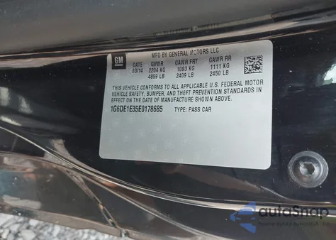 2014 Cadillac Cts Standard из США, поврежденный, VIN 1G6DE1E35E0178685